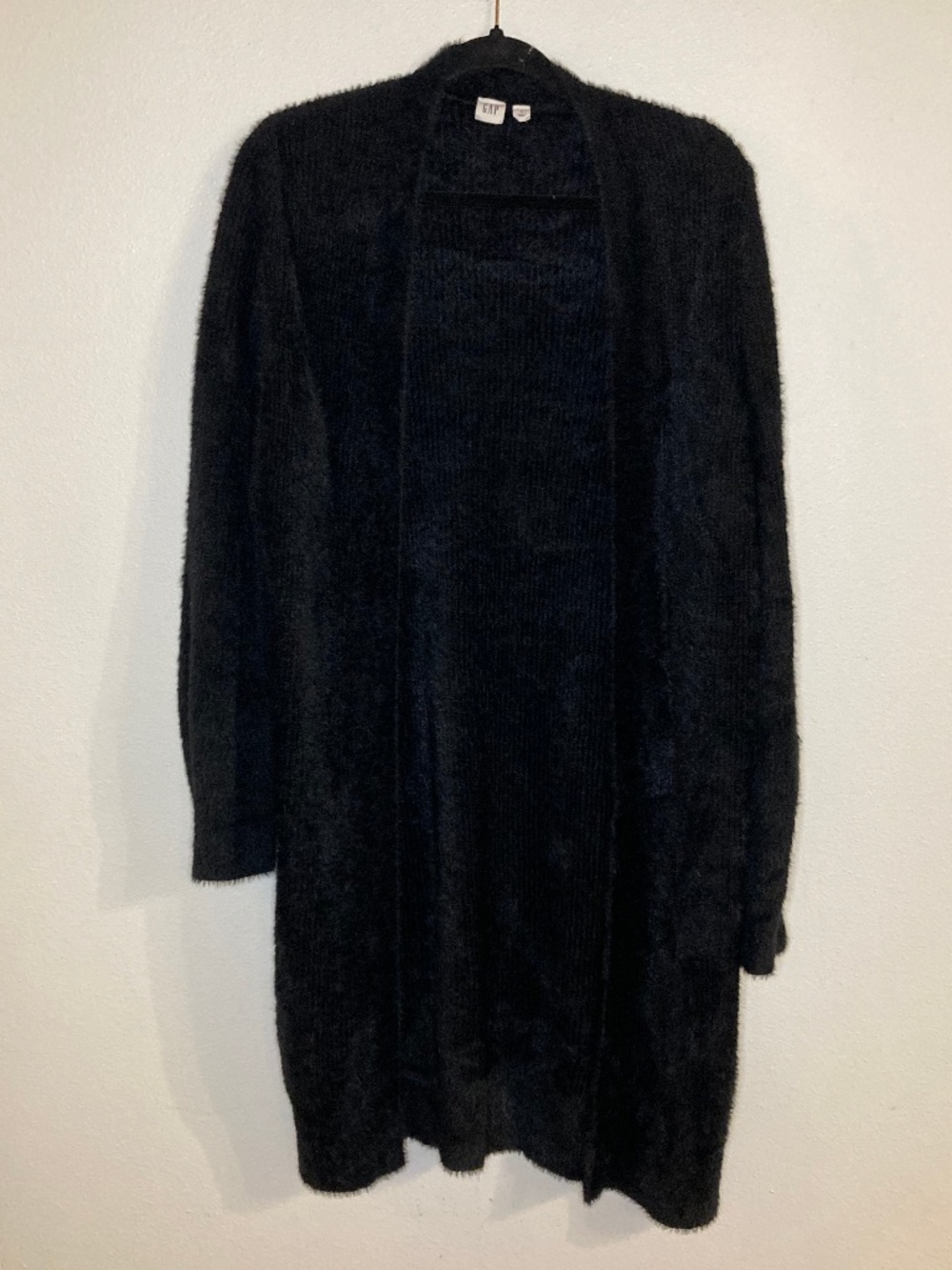 gap extra long fuzzy long sleeve cardigan - Picture 4 of 8